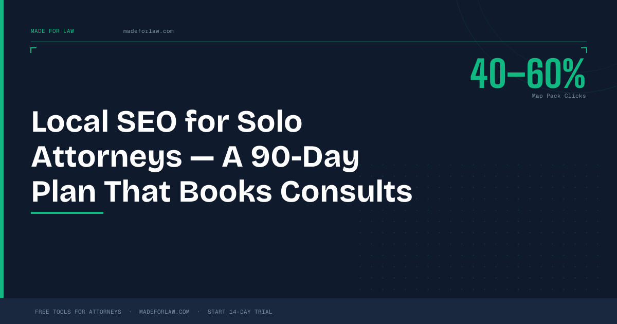 Solo attorney's Google Business Profile map pack listing appearing in a local search on mobile