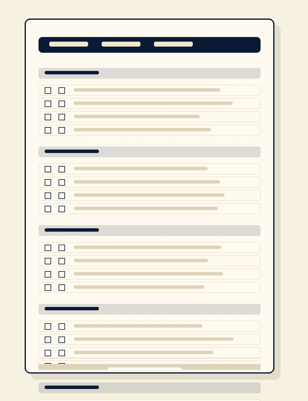Portrait mockup of an Ohio residential property disclosure form with a highlighted cannabis cultivation history row