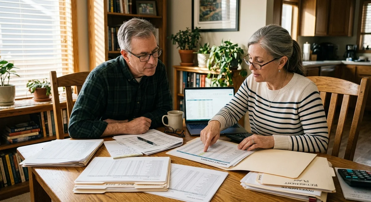 Probate Cost Calculator resources — Mississippi Couple reviewing estate paperwork together in Mississippi