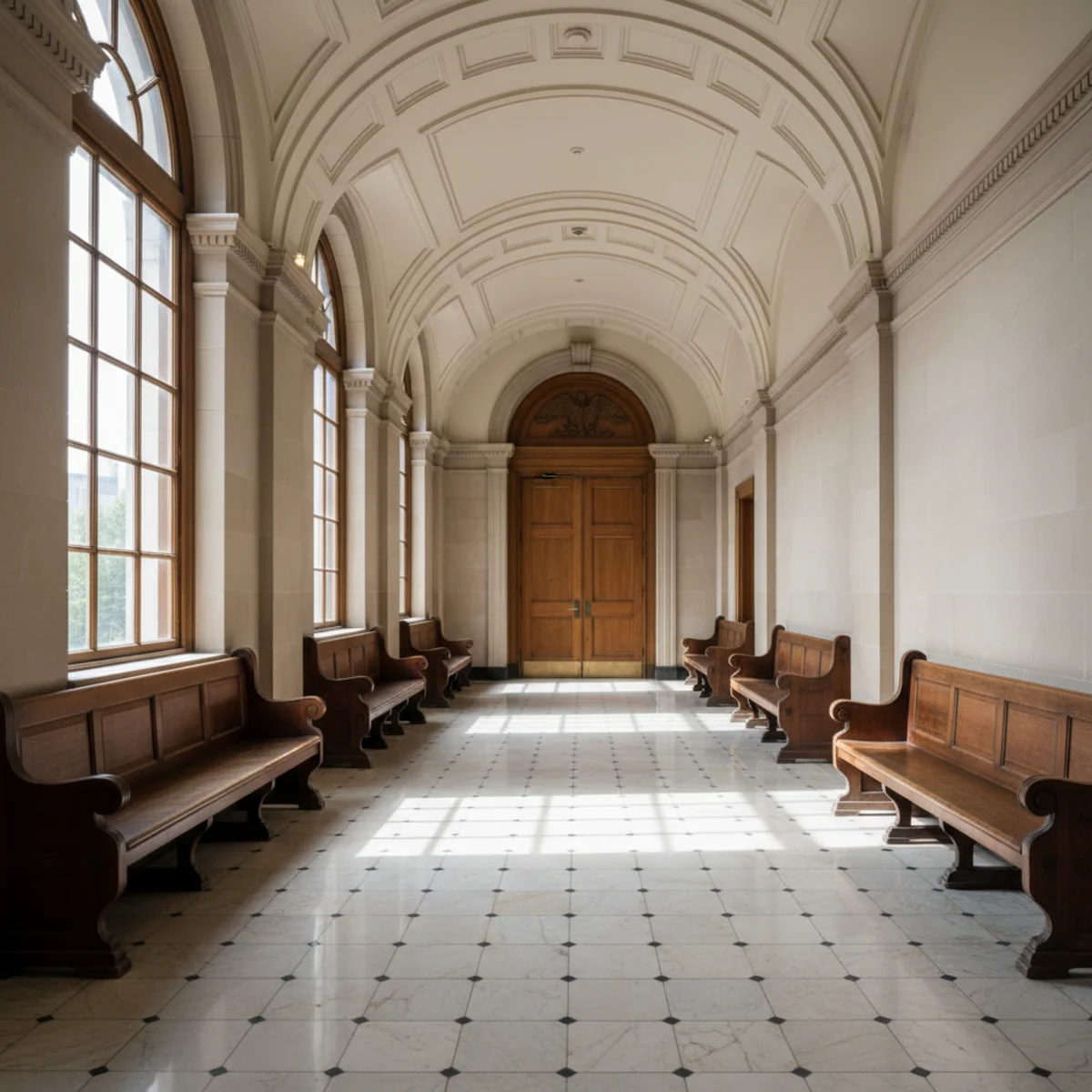Courthouse hallway