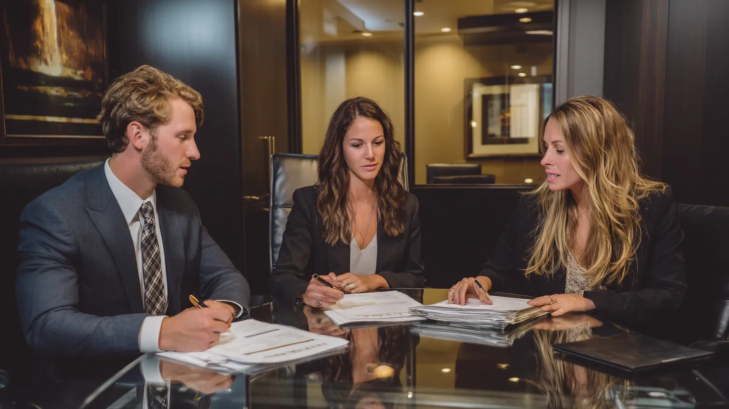 Team of estate attorneys planning probate timeline