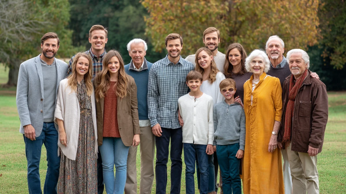 Multi-generational family at estate during probate in Iowa