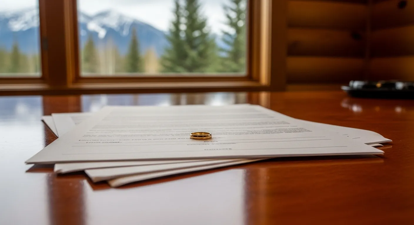 Legal documents and case files on attorney desk