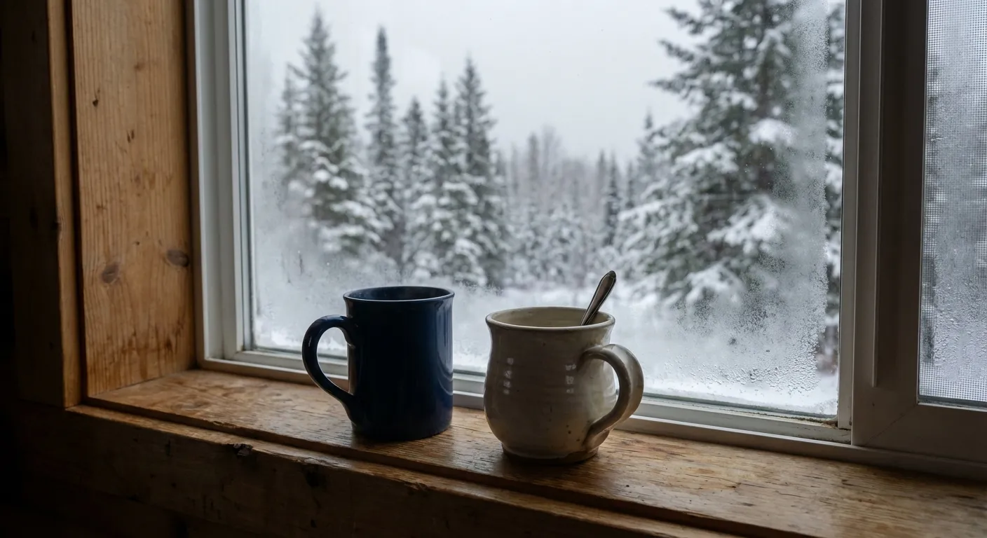 Quiet planning moment during a family support case in North Slope Borough, Alaska