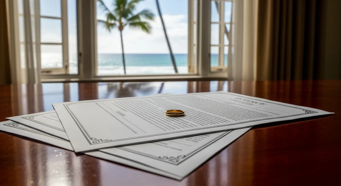 Legal documents and case files on attorney desk