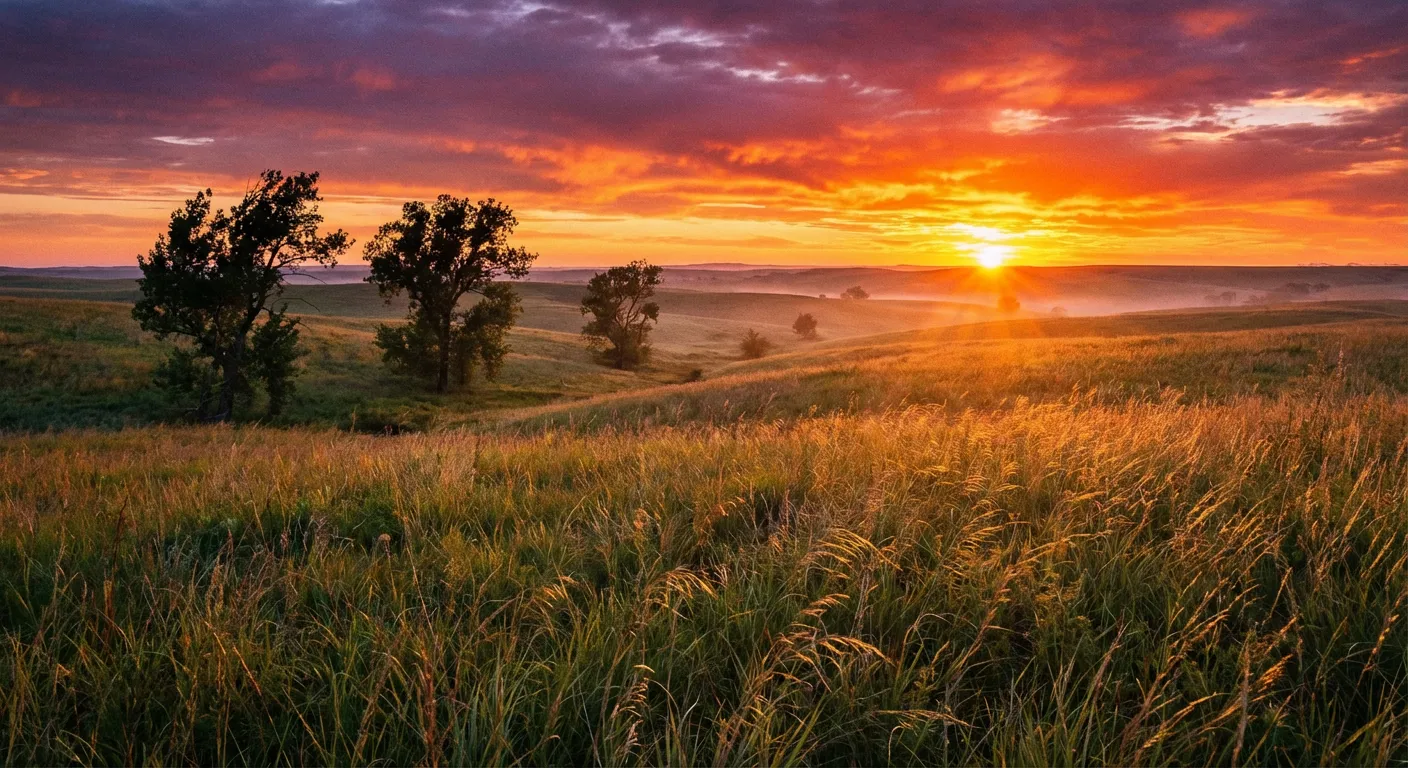 Peaceful scene representing a path forward