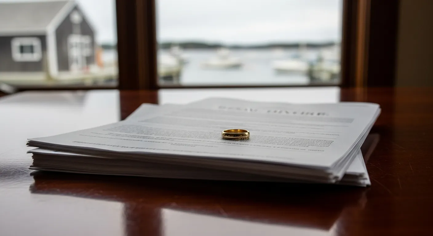 Legal documents and case files on attorney desk