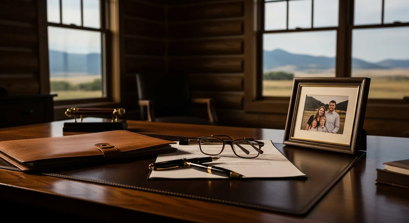 Cascade County probate cost calculator resources — Montana Estate planning attorney's desk with legal files in Cascade County, Montana
