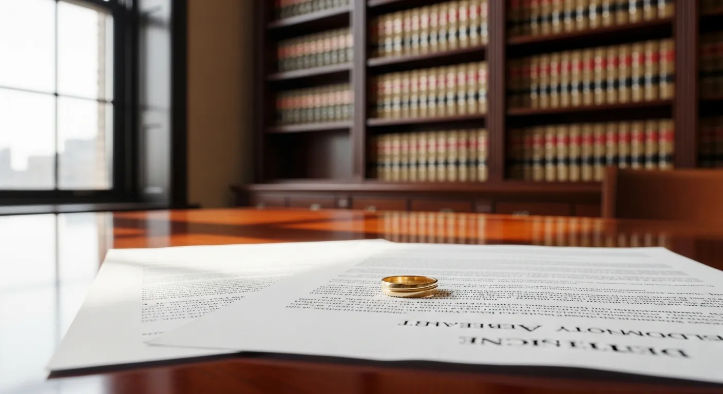 Probate documents and estate paperwork on attorney desk in Chenango County, New York