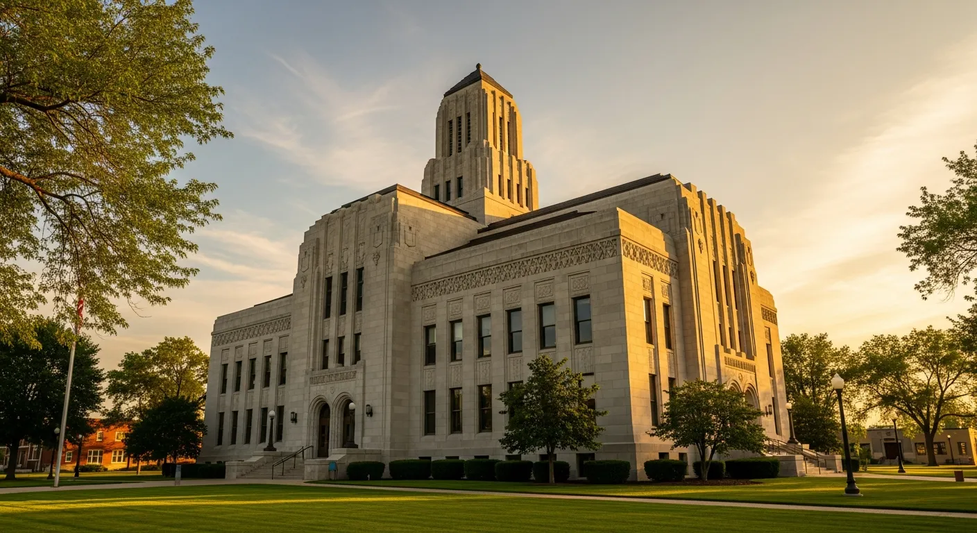 County courthouse where probate cases are administered in Barnes County, North Dakota