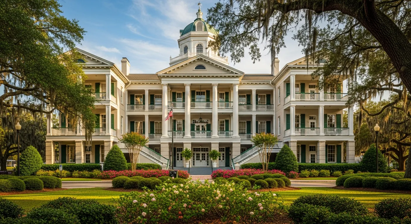 County courthouse where probate cases are administered in Barnwell County, South Carolina