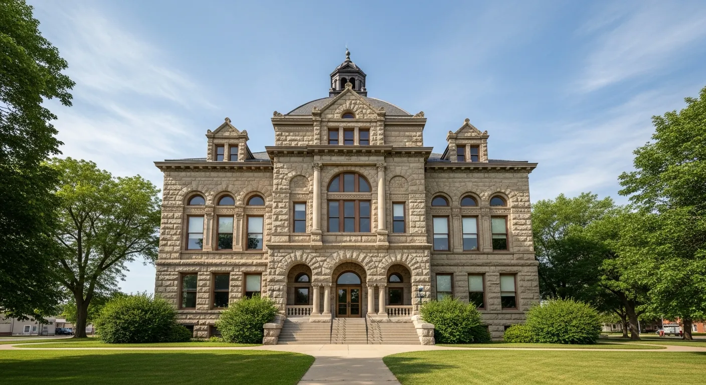Historic courthouse serving local family court matters in Meade County, South Dakota