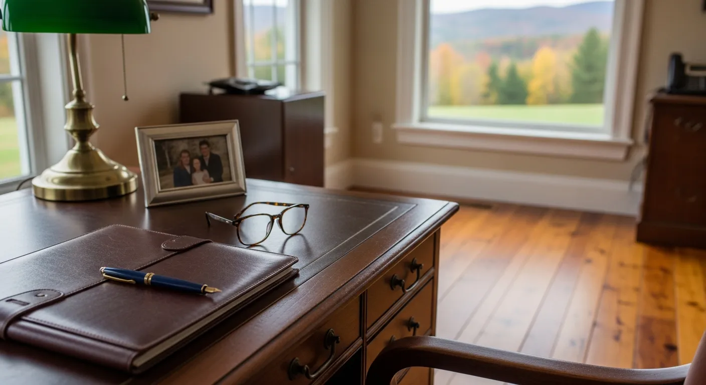Windham County probate cost calculator resources — Vermont Estate planning attorney's desk with legal files in Windham County, Vermont