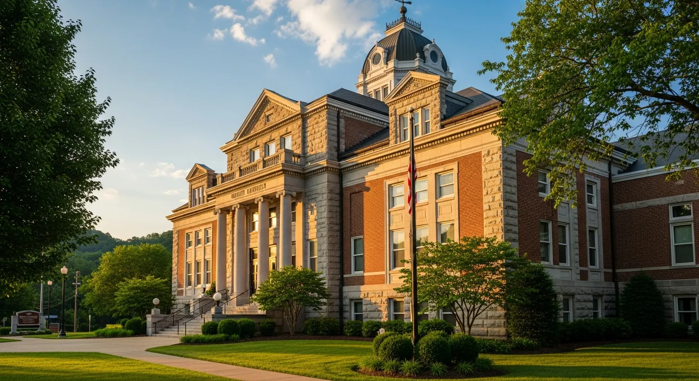 County courthouse where probate cases are administered in Jackson County, West Virginia